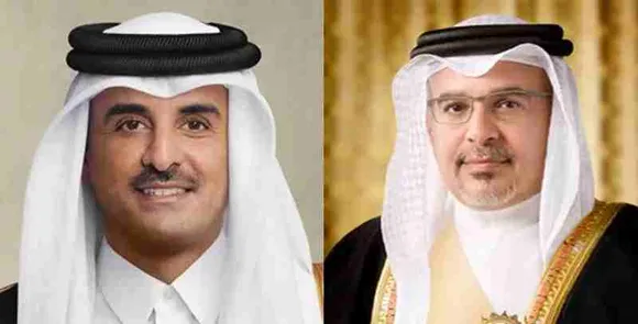 ഖത്തർ- ബഹ്‌റൈൻ ബന്ധം ഊഷ്മളമാക്കുന്നതിന്റെ ഭാഗമായി  ബഹ്‌റൈൻ കിരീടാവകാശിയും ഖത്തർ അമീറും ടെലിഫോൺ സംഭാഷണം നടത്തി