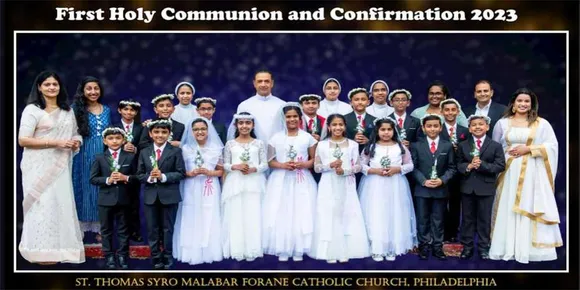 ഫിലാഡല്‍ഫിയ സീറോ മലബാര്‍ പള്ളിയില്‍ പ്രഥമ ദിവ്യകാരുണ്യ സ്വീകരണം