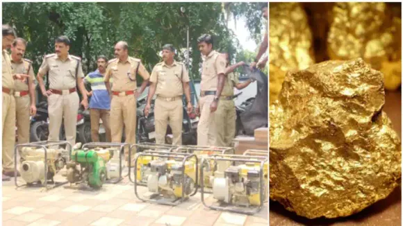 ചാലിയാര്‍ പുഴയുടെ മമ്പാട് കടവില്‍ സ്വര്‍ണം ഖനനം ചെയ്തെടുക്കാൻ ശ്രമം; ഒമ്പത് മോട്ടോറുകളും ഉപകരങ്ങളും  പിടിച്ചെടുത്തു