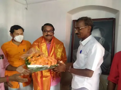 ബിജെപി പാലക്കാട് ജില്ലാ അധ്യക്ഷൻ കെ. എം ഹരിദാസിന് പട്ടികജാതി മോർച്ച ജില്ലാ കമ്മിറ്റി സ്വീകരണം നൽകി