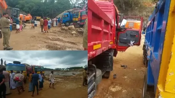 ടിപ്പർ ലോറിയുടെ അറ്റകുറ്റപ്പണി നടത്തുന്നതിനിടെ ലോറി മുന്നോട്ട് നീങ്ങി; എതിർ ദിശയിൽ നിന്ന് വന്ന മറ്റൊരു ലോറിയുമായി കൂട്ടിയിടിച്ചു; വണ്ടി നിർത്താനുള്ള ശ്രമത്തിനിടെ ലോറികൾക്കിടയിൽ പെട്ട് ഡ്രൈവർ മരിച്ചു