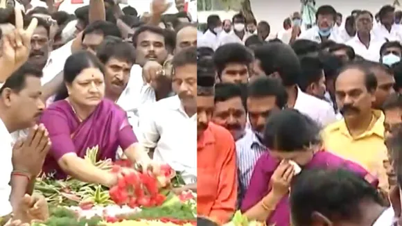 ജയലളിതയുടെ സ്മൃതികുടീരത്തിന് മുന്നിൽ വിതുമ്പി ശശികല: ശിക്ഷ കഴിഞ്ഞുള്ള ആദ്യ സന്ദർശനം