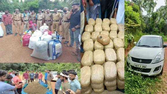 മണ്ണാർക്കാട് കാറിൽ കടത്താൻ ശ്രമിച്ച 190 കിലോ കഞ്ചാവും 300 ഗ്രാം ഹാഷിഷ് ഓയിലും പിടികൂടി; വിപണിയിൽ 65 ലക്ഷത്തോളം രൂപ വില