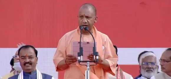 യുപി മുഖ്യമന്ത്രിയായി യോഗിക്ക് രണ്ടാമൂഴം; സത്യപ്രതിജ്ഞ ചെയ്ത് അധികാരമേറ്റു; മന്ത്രിസഭയില്‍ രണ്ട് ഉപമുഖ്യമന്ത്രിമാര്‍