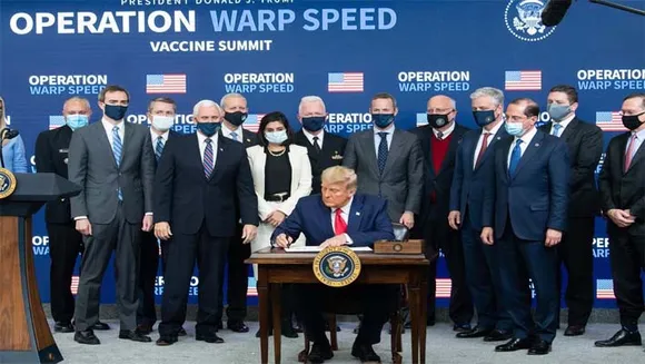 കോവിഡ് വാക്‌സിന്‍: അമേരിക്കക്കാര്‍ക്ക് മുന്‍ഗണന നല്‍കുന്ന എക്‌സിക്യൂട്ടീവ് ഉത്തരവില്‍ ട്രംപ് ഒപ്പുവച്ചു