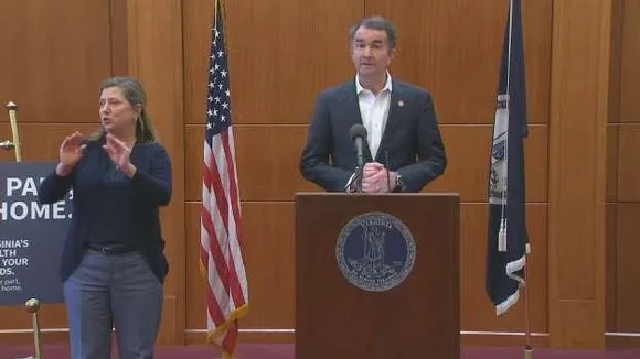 വിർജീനിയായിൽ സ്റ്റേ അറ്റ് ഹോം ഉത്തരവിറക്കി ഗവർണർ