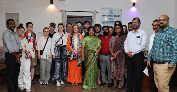 യുകെയില്‍ നിന്നുള്ള വിദ്യാര്‍ഥി സംഘം കാലിക്കറ്റ് സര്‍വകലാശാല സന്ദര്‍ശിച്ചു