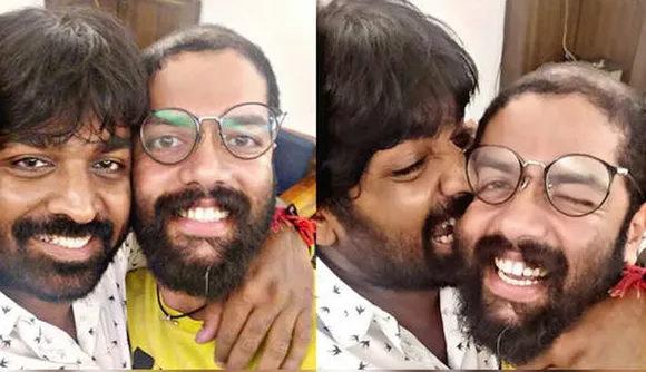 ഗോവിന്ദ് വസന്തയ്ക്ക് വിജയ് സേതുപതിയുടെ സ്‌നേഹചുംബനം