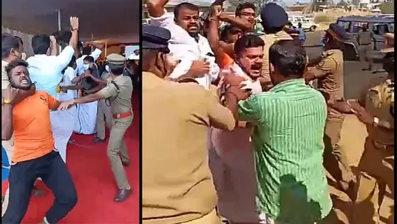 പണി തീരാത്ത പാലക്കാട് മെഡിക്കൽ കോളേജ് ഒപി ഉദ്ഘാടനം; യുവമോർച്ച മുഖ്യമന്ത്രിക്ക് കരിങ്കൊടി കാണിച്ച് പ്രതിഷേധിച്ചു