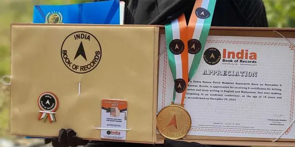 ഇന്ത്യാ ബുക്ക് ഓഫ് റെക്കോർഡിൽ ഇടം നേടി ലീവ് ടു സ്മൈൽ പ്ലസ് ടു വിദ്യാർത്ഥിനി