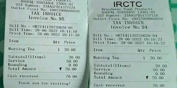 ഒരു കപ്പ് ചായക്ക് വില 70 രൂപ : വിശദീകരണവുമായി ഇന്ത്യന്‍ റെയില്‍വേ