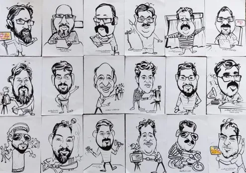 ലോക്ക് ഡൗണിൽ കാരിക്കേച്ചർ ലൈവുമായി മലയാളം മൂവി ക്ലബ്‌