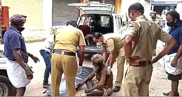 തെരുവിലെ അവശന് ആശ്രയമായി പോലീസ്