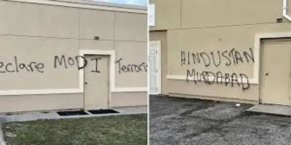 ക്ഷേത്രച്ചുവരില്‍ ഇന്ത്യാവിരുദ്ധ മുദ്രാവാക്യം: കാനഡ അന്വേഷണം തുടങ്ങി