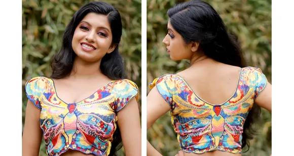 പൂക്കളങ്ങളുടെ ഓണക്കാലത്ത് മേനി നി(മ)റച്ച് 'പൂമ്പാറ്റ'കളെത്തും എംബ്രോയിഡറി നൂലിൽ ചാരുതയോടെ അണിയിച്ചൊരുക്കി വസ്ത്രവൈവിധ്യത്തിലൂടെ സ്മൃതി സൈമണ്‍