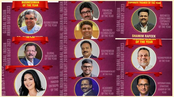 ഗ്ലോബല്‍ ഇന്ത്യന്‍ ബിസിനസ് എക്‌സലെന്‍സ് പുരസ്‌കാരങ്ങള്‍ പ്രഖ്യാപിച്ചു