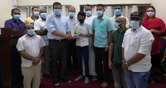 ഷാർജ കെഎംസിസി കൊടുങ്ങല്ലൂർ മണ്ഡലം കൊച്ചു ശാസ്ത്രജ്ഞനായ സബീൽ ബഷീറിനെ ആദരിച്ചു