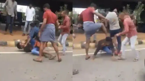 കാറിൽ ഓട്ടോ ഉരസിയതിനെ ചൊല്ലി തർക്കം; ആലുവയിൽ യുവാക്കൾക്ക് കല്ലും വടിയുംകൊണ്ട്  ക്രൂര മർദ്ദനം, സി.സി. ടിവി ദൃശ്യങ്ങൾ പുറത്ത്