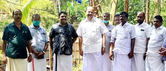 രാമപുരം പഞ്ചായത്തിലെ ഉപ്പൂണി ചിറമുഖം ചെക്കുഡാം നിർമ്മാണം മാണി സി കാപ്പൻ  എം എൽ എ വിലയിരുത്തി