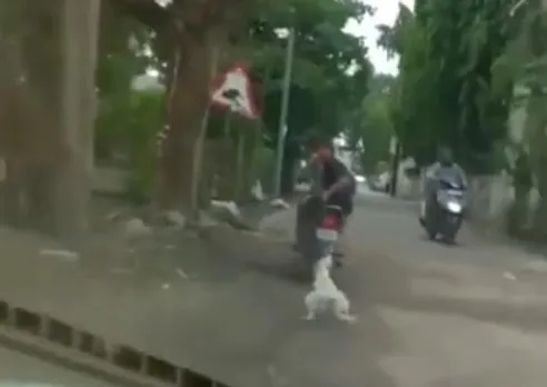 നായയെ ബൈക്കില്‍ കെട്ടിയിട്ട് വണ്ടിയോടിച്ച് യുവാക്കള്‍; നായയെ റോഡിലൂടെ വലിച്ചുകൊണ്ട് ബൈക്ക് ഓടിയത് ഒരു കിലോമീറ്ററോളം; യുവാക്കള്‍ക്കെതിരെ കേസെടുത്ത് പൊലീസ്; സംഭവം നടന്നത് മഹാരാഷ്ട്രയില്‍; വീഡിയോ പ്രചരിക്കുന്നു