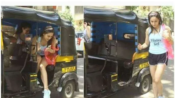 സാറാ അലി ഖാന്‍  ജിമ്മിലെത്തിയത് ഓട്ടോയില്‍