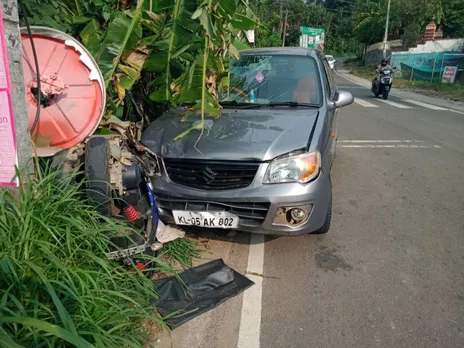 കാറും സ്‌കൂട്ടറും കൂട്ടിയിടിച്ച് ഒരാള്‍ക്ക് പരുക്ക്