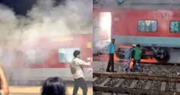 ഒഡീഷയില്‍ ട്രെയിനില്‍ തീപിടുത്തം: എസി കോച്ചിന് അടിയില്‍ അഗ്നിബാധ, ആളപായമില്ല