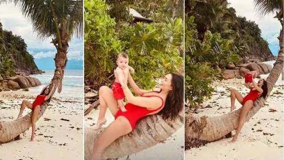 പിറന്നാള്‍ ദിനത്തില്‍ മകനോടൊപ്പം സ്വിമ്മിംഗ് സ്യൂട്ടില്‍ എമി ജാക്‌സണ്‍