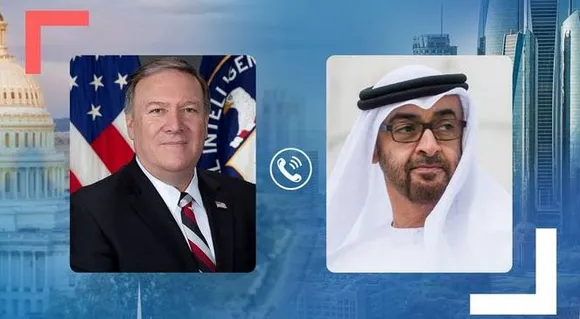 യുഎഇ-ഇസ്രയേല്‍ നയതന്ത്ര ബന്ധ കരാര്‍ ചര്‍ച്ചകള്‍ തുടരുന്നതിനിടെ യുഎസ് സ്റ്റേറ്റ് സെക്രട്ടറി മൈക്ക് പോംപിയോ ബഹ്റിനിലെത്തി. അബുദാബി കിരീടാവകാശിയുമായി മൈക്ക് പോംപിയോ ഫോണില്‍ ചര്‍ച്ച നടത്തി