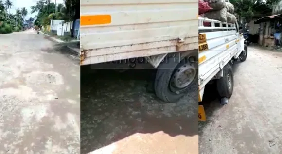 ആറ്റിങ്ങൽ ആലംകോട് റോഡ് വെട്ടിപൊളിച്ചിട്ട് മാസങ്ങൾ, നിർമാണവും നിലച്ചു ; വാഹനങ്ങളുടെ ആക്സിൽ ഒടിഞ്ഞും ടയർപൊട്ടിയും നടുറോഡിൽ
