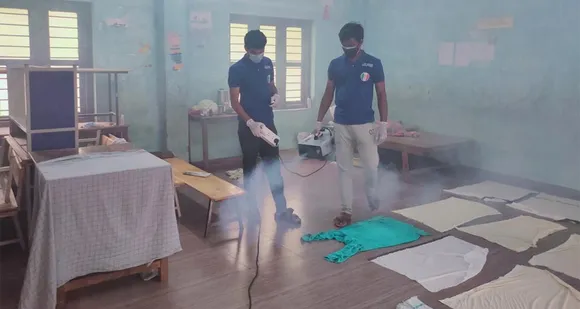 റൂം ക്വാറന്റൈൻ ആയിരുന്ന വടക്കാങ്ങര ജി.എം. എൽ.പി സ്കൂൾ ടീം വെൽഫെയർ അണു വിമുക്തമാക്കി