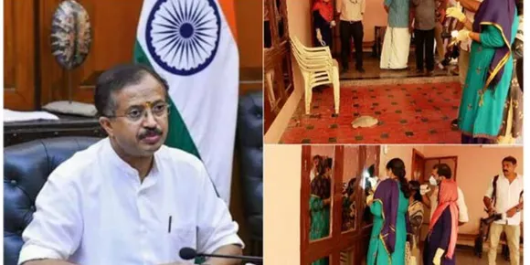 കേന്ദ്രമന്ത്രി വി മുരളീധരന്‍റെ വീടിന്‍റെ ജനൽച്ചില്ലുകള്‍ തകര്‍ത്ത നിലയില്‍; കാർ പോർച്ചിൽ ചോരപ്പാടുകൾ