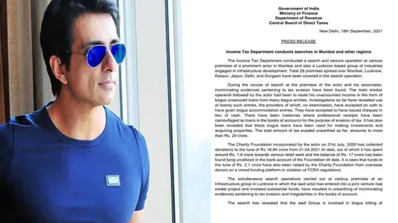 ബോളിവുഡ് താരം സോനു സൂദിന്റെ കൂടുതൽ തട്ടിപ്പ് പുറത്ത്: ജീവകാരുണ്യ പ്രവർത്തനങ്ങളുടെ മറവിൽ നടത്തിയത് കോടികളുടെ വെട്ടിപ്പ്
