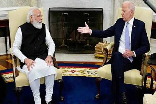 മോദി വൈറ്റ് ഹൗസിൽ;  ഇൻഡോ– പസഫിക് മേഖല സുരക്ഷിതമാക്കുമെന്ന് യുഎസ്; സഹകരണം ശക്തമാക്കുമെന്ന് ബൈഡൻ, വ്യാപാര ബന്ധം മെച്ചപ്പെടുത്തുമെന്ന് മോദി