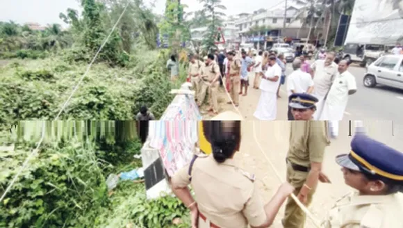 പാലായില്‍ ക​ലു​ങ്കി​നു താ​ഴെ കാ​ടും പ​ട​ർ​പ്പും പി​ടി​ച്ചു കി​ട​ക്കു​ന്ന സ്ഥ​ല​ത്ത് എ​ട്ട​ടി​യോ​ളം താ​ഴ്ച​യി​ല്‍ വൃ​ദ്ധ​യു​ടെ മൃ​ത​ദേ​ഹം ; 80 വയസ്സ് പ്രായം തോന്നിക്കും , വാ​ഹ​ന​ത്തി​ൽ എ​ത്തി​ച്ചു ത​ള്ളി​യ​താ​ണോ​യെ​ന്നു സം​ശയം