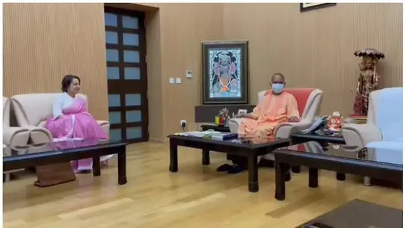 യോഗി ആദിത്യനാഥിനെ സന്ദര്‍ശിച്ച് ബോളിവുഡ് നടി കങ്കണാ റണാവത്ത്