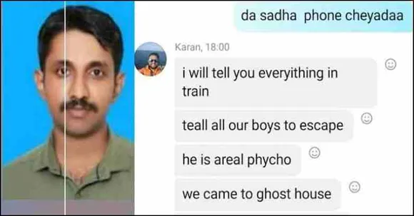 കരൺ സൈക്കോയും കൊലപാതകിയും; എന്നെയും കൊല്ലും;  എല്ലാവരും ഉടൻ രക്ഷപ്പെടണം: സുഹൃത്തിന് എനോസ് അയച്ച വാച്‌സ്ആപ്പ് ചാറ്റ് പുറത്ത്‌