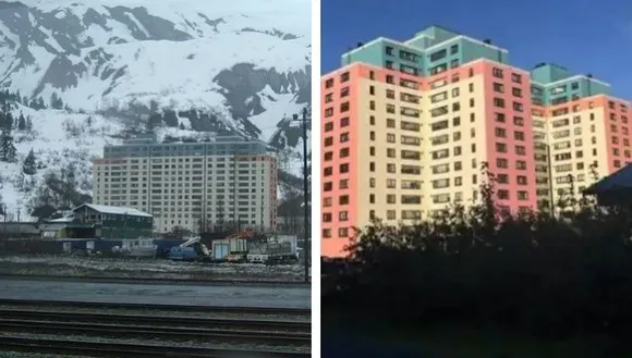 ഒരു ഗ്രാമത്തിന് ആവശ്യമായ എല്ലാം ഈ കെട്ടിടത്തിലുണ്ട്; സോഷ്യൽ മീഡിയയിൽ  വൈറലായി അലാസ്കയിലെ ഈ കെട്ടിടം