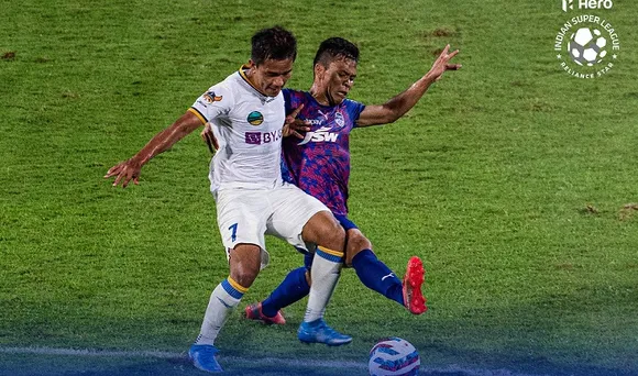 ഇരുടീമുകള്‍ക്കു വേണ്ടി ഗോളടിച്ച് ആഷിഖ് കുരുണിയന്‍; കേരള ബ്ലാസ്‌റ്റേഴ്‌സ്-ബെംഗളൂരു എഫ്‌സി മത്സരം സമനിലയില്‍