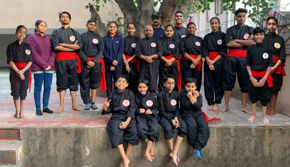 ഖേലോ ഇന്ത്യാ യൂത്ത് ഗെയിംസിൽ ഡൽഹിയെ പ്രതിനിധീകരിച്ച് ഡിഎംഎയുടെ കളരിപ്പയറ്റ് കളരിയിലെ കുട്ടികൾ