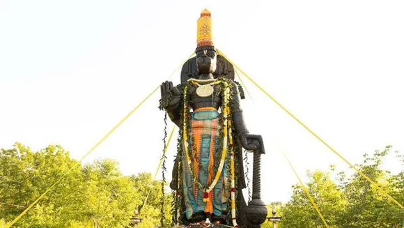 ഡെലവെയർ ഹിന്ദു ക്ഷേത്രത്തിൽ 25 അടി ഉയരമുള്ള ഹനുമാൻ വിഗ്രഹം സ്ഥാപിച്ചു