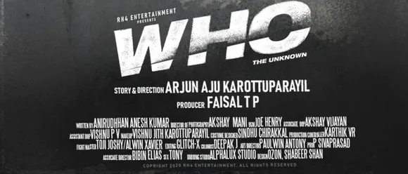 'ഹു- ദി അൺനോൺ'പുറത്തിറങ്ങി മണിക്കൂറുകൾക്കുള്ളിൽ മികച്ച പ്രേക്ഷക പിന്തുണയിൽ മുന്നേറുന്നു