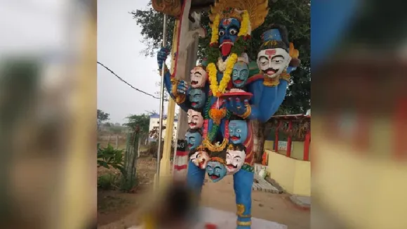 കാളീവിഗ്രഹത്തിൻ്റെ കാൽക്കൽ മനുഷ്യത്തല വെട്ടി സമർപ്പിച്ച നിലയിൽ; പൊലീസ് അന്വേഷണം ആരംഭിച്ചു