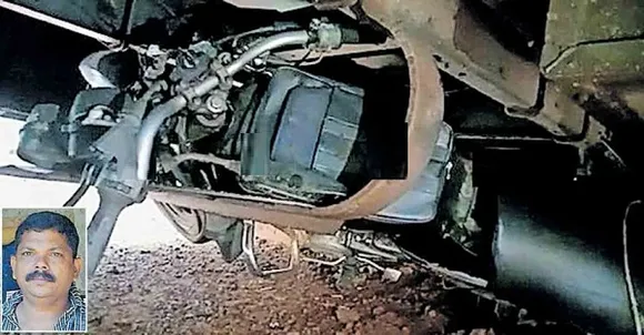 സ്വകാര്യ ബസ് ഓട്ടത്തിനിടെ നിയന്ത്രണം വിട്ടു പിറകിലേക്കു ഉരുണ്ടു നീങ്ങി; വിൽപനയ്ക്കുള്ള മത്സ്യങ്ങളുമായി പിന്നാലെ വന്ന ബൈക്ക് യാത്രക്കാരൻ ഇതേ ബസ് കയറിയിറങ്ങി മരിച്ചു