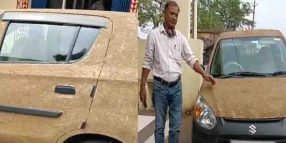 കൊടും ചൂടിൽ കാറിനുളളിലെ ചൂട് കുറയ്ക്കാൻ പുത്തൻ മാർഗ്ഗം ; കാറിനെ ചാണകം കൊണ്ട് മെഴുകി ഡോക്ടര്‍, അമ്പരന്ന് നാട്ടുകാർ