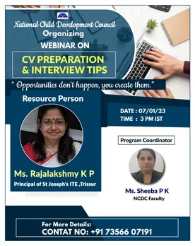 സിവി തയ്യാറാക്കലും ഇന്റർവ്യൂവിൽ പങ്കെടുക്കാനുള്ള നുറുങ്ങ് വിദ്യകളും ; എൻ സി ഡി സി സൗജന്യ സെമിനാർ സംഘടിപ്പിച്ചു