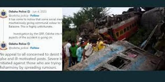 ബാലസോറിലെ ട്രെയിന്‍ ദുരന്തം ; അപകടത്തിന് വര്‍ഗീയ നിറം നല്‍കരുത്; സംഘര്‍ഷം ഉണ്ടാക്കാന്‍ ശ്രമിക്കുന്നവര്‍ക്ക് എതിരെ കര്‍ശന നടപടി: മുന്നറിയിപ്പുമായി ഒഡിഷ പൊലീസ്