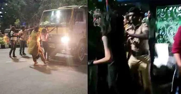 റോഡിൽ രാത്രിയിൽ മദ്യപിച്ച് അഴിഞ്ഞാടി യുവതികൾ;  ഒരാൾ ബസിനു മുന്നിലേക്ക് എടുത്തുചാടി. മറ്റൊരാൾ അതിലെ വന്ന് ഹോൺ മുഴക്കിയ ലോറിയുടെ മുന്നിൽ തൂങ്ങിയാടി,  ഒരാൾ നാലാം നിലയിൽനിന്നും ചാടി