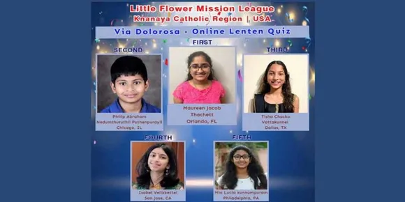 വയാ ഡോളോറോസ നോമ്പുകാല ക്വിസ് മത്സര വിജയികൾ