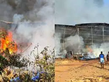 മലപ്പുറം മമ്പാട് ടാണയിൽ ഫർണിച്ചർ ശാലയിൽ വൻ അഗ്നിബാധ
